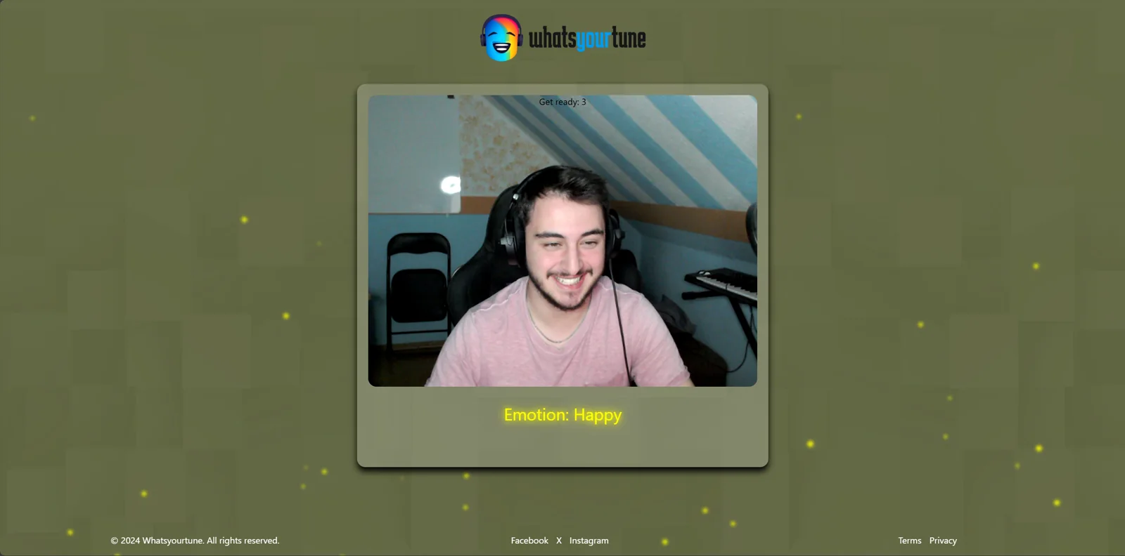 whatsyourtune detecting a happy expression and generating music